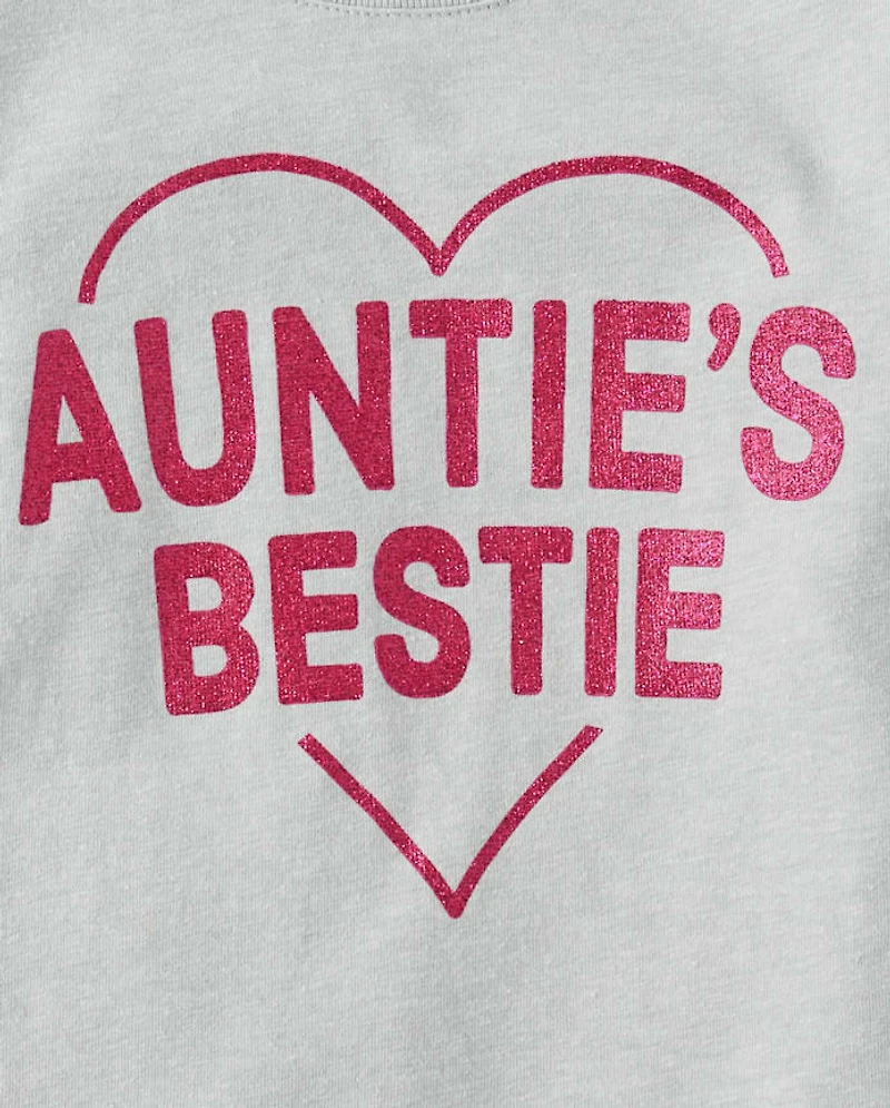 Baby And Toddler Girls Auntie's Bestie Graphic Tee
