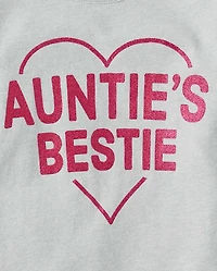 Baby And Toddler Girls Auntie's Bestie Graphic Tee
