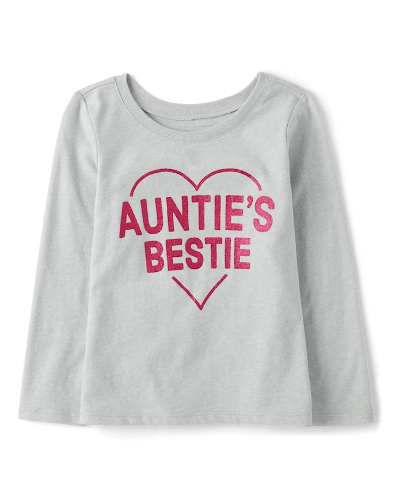 Baby And Toddler Girls Auntie's Bestie Graphic Tee