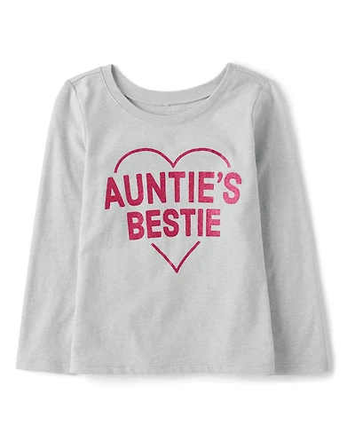 Baby And Toddler Girls Auntie's Bestie Graphic Tee
