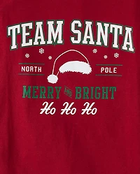 Kids Matching Family Team Santa Graphic Tee