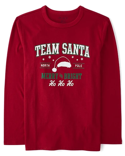 Kids Matching Family Team Santa Graphic Tee