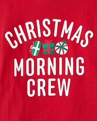 Kids Matching Family  Christmas Morning Crew Graphic Tee