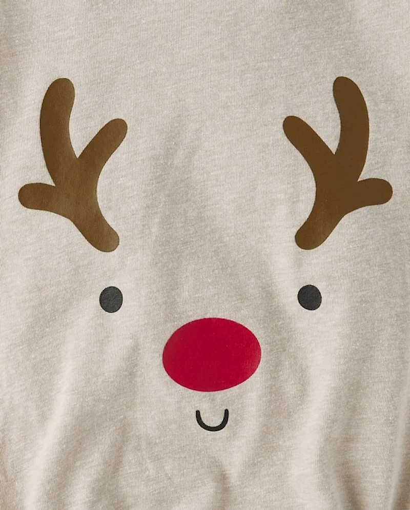 Baby Christmas Reindeer Graphic Bodysuit
