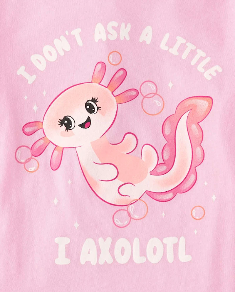 Girls Axolotl Graphic Tee