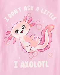 Girls Axolotl Graphic Tee