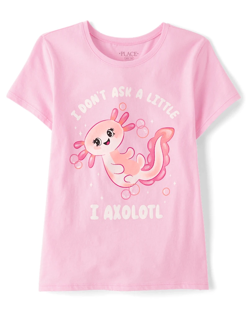 T-shirt graphique Axolotl pour fille
