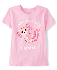 T-shirt graphique Axolotl pour fille