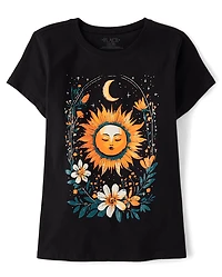 Girls Sun And Moon Graphic Tee