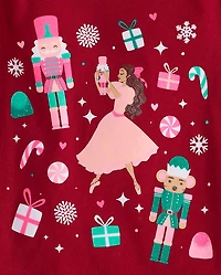 T-shirt graphique Casse-Noisette de Noël pour bébés et petites filles