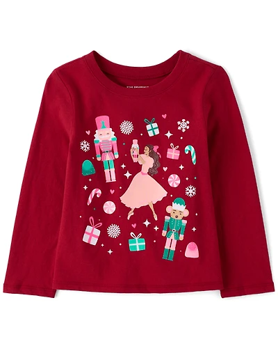 Baby And Toddler Girls Christmas Nutcracker Graphic Tee
