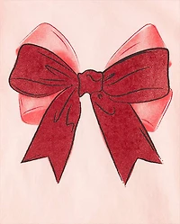 T-shirt graphique à nœud de Noël pour bébés et petites filles