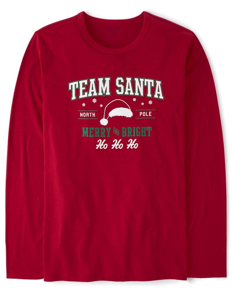 Adult Matching Family Team Santa Graphic Tee