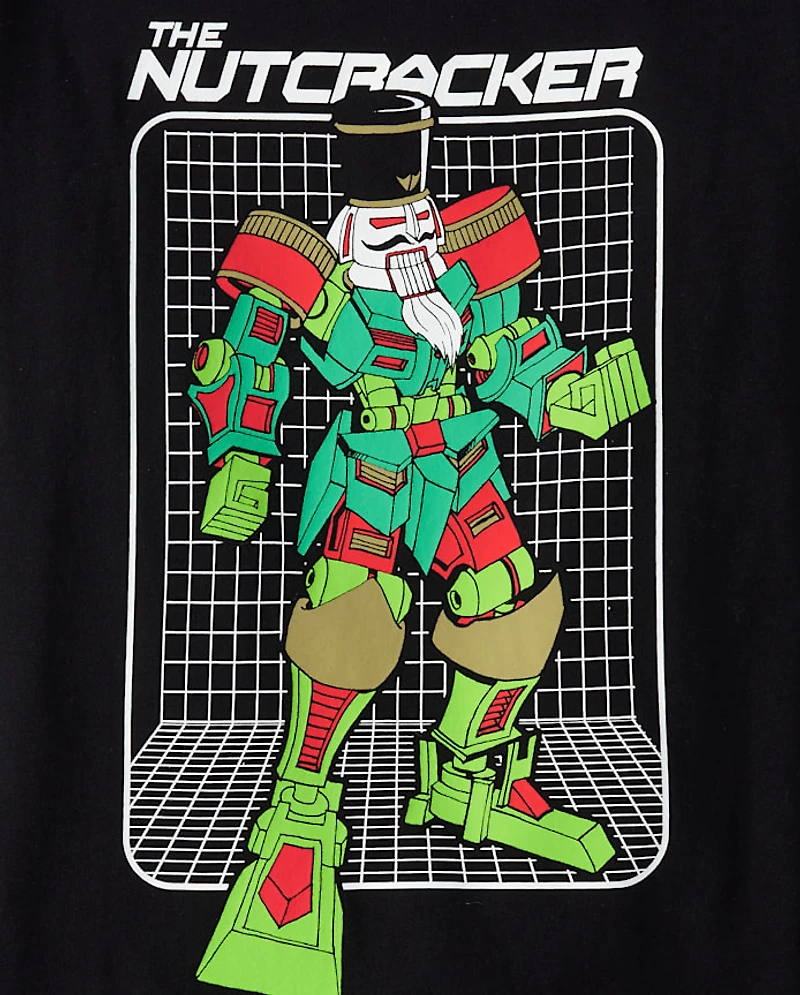 T-shirt graphique Robot Casse-Noisette de Noël pour garçon