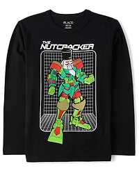 Boys Christmas Robot Nutcracker Graphic Tee