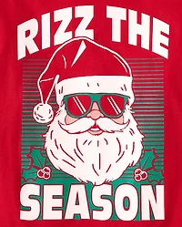 Boys Christmas Rizz The Season Graphic Tee