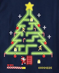 Boys Christmas Gaming Tree Graphic Tee