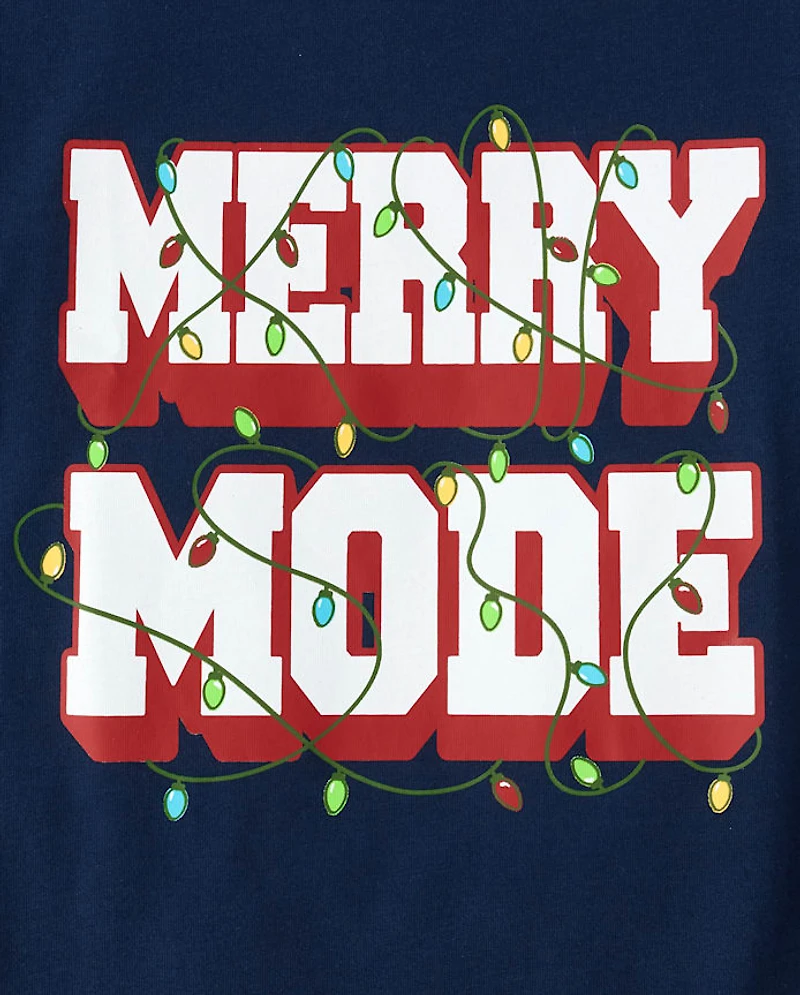 Boys Christmas Merry Mode Graphic Tee