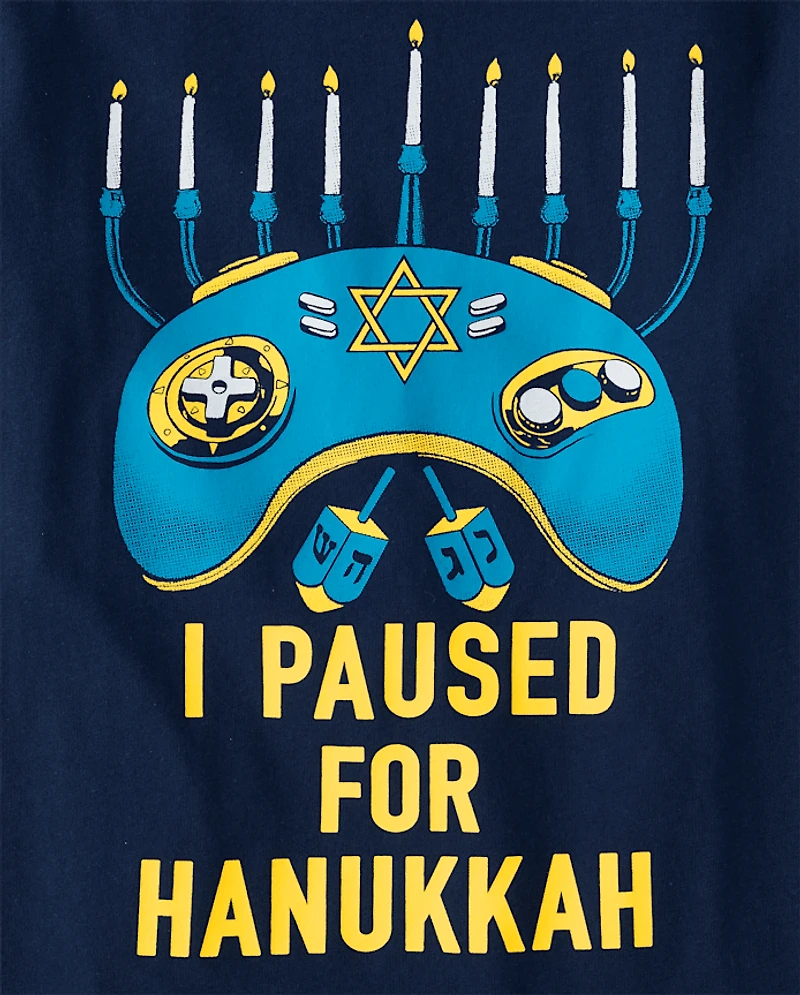 Boys Paused For Hanukkah Graphic Tee