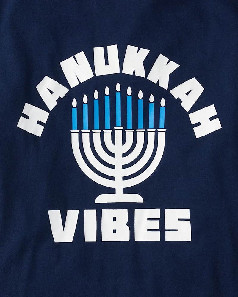 Boys Glow Hanukkah Vibes Graphic Tee