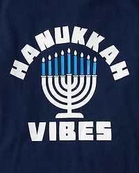 Boys Glow Hanukkah Vibes Graphic Tee