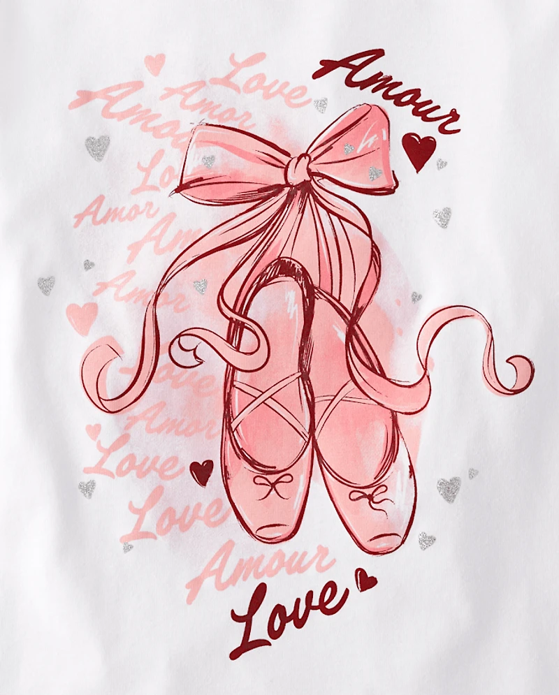 Girls Ballet Shoes Graphic Tee