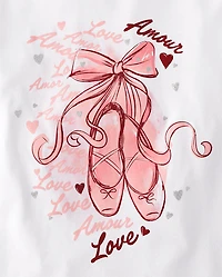 Girls Ballet Shoes Graphic Tee