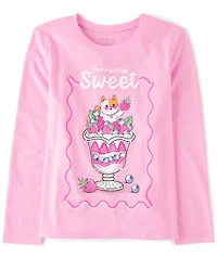 T-shirt graphique Sweet Cat pour filles
