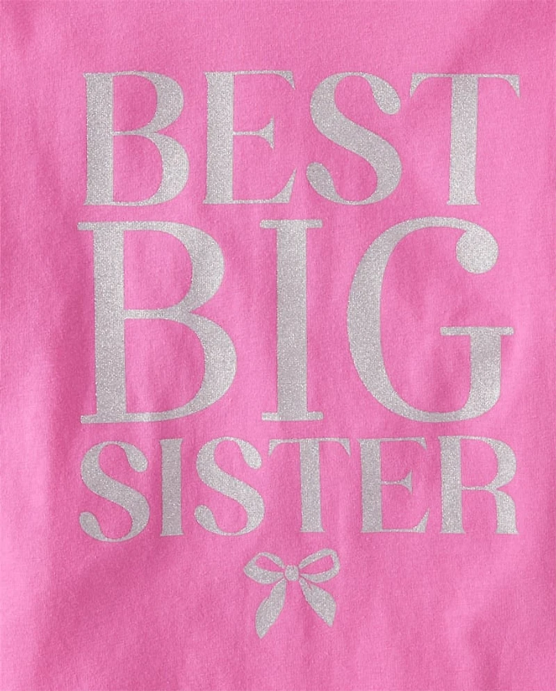 Girls Best Big Sister Graphic Tee