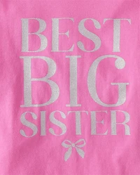 Girls Best Big Sister Graphic Tee