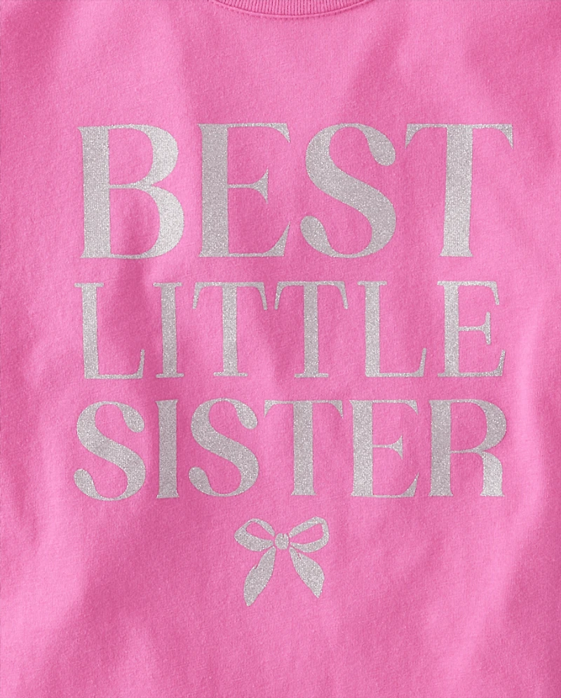 Girls Best Little Sister Graphic Tee