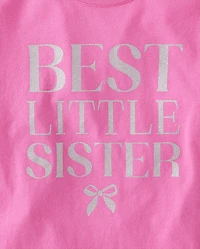 Girls Best Little Sister Graphic Tee