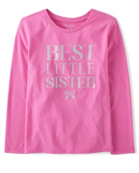 Girls Best Little Sister Graphic Tee
