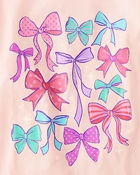 T-shirt graphique à nœuds pour filles