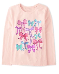 T-shirt graphique à nœuds pour filles