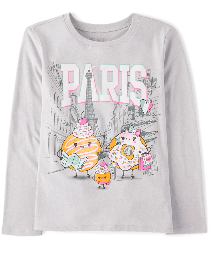 Girls Donuts Paris Graphic Tee