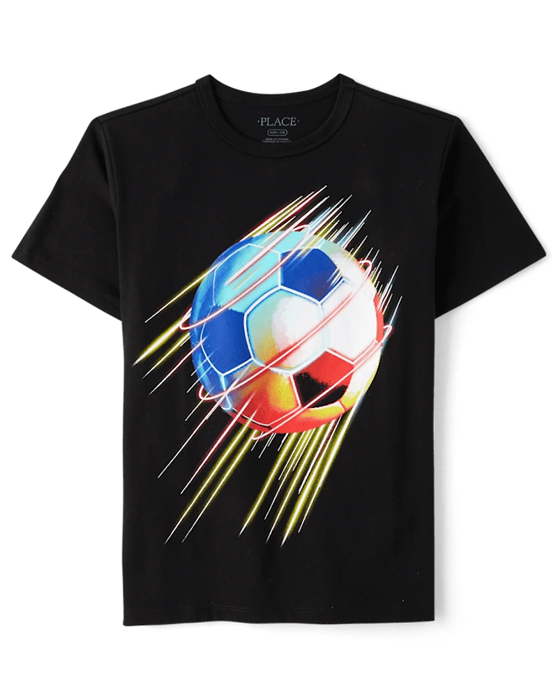 Boys Soccer Ball Graphic Tee