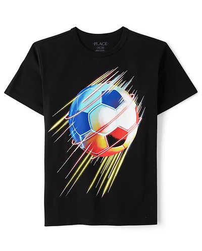 Boys Soccer Ball Graphic Tee