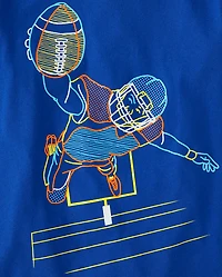 Boys Football Player Graphic Tee