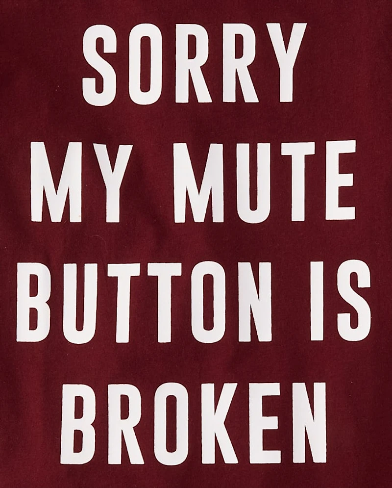 Boys Mute Button Graphic Tee