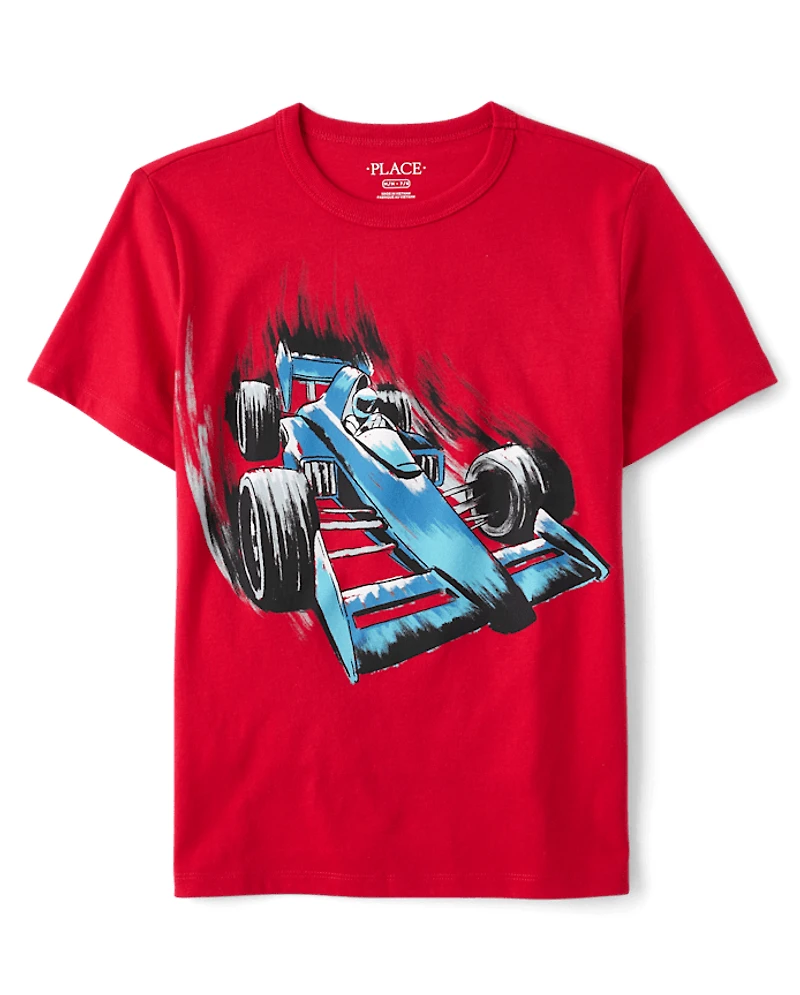 Boys Race Car Graphic Tee