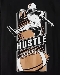 Boys Football Hustle Graphic Tee