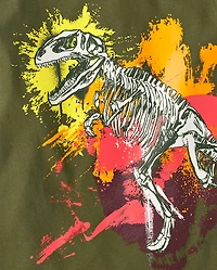 Boys Dino Splatter Graphic Tee