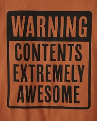 Boys Awesome Contents Graphic Tee