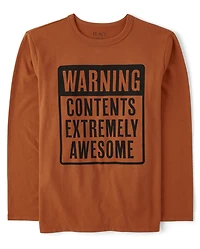 Boys Awesome Contents Graphic Tee