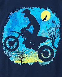 T-shirt graphique motard pour garçon