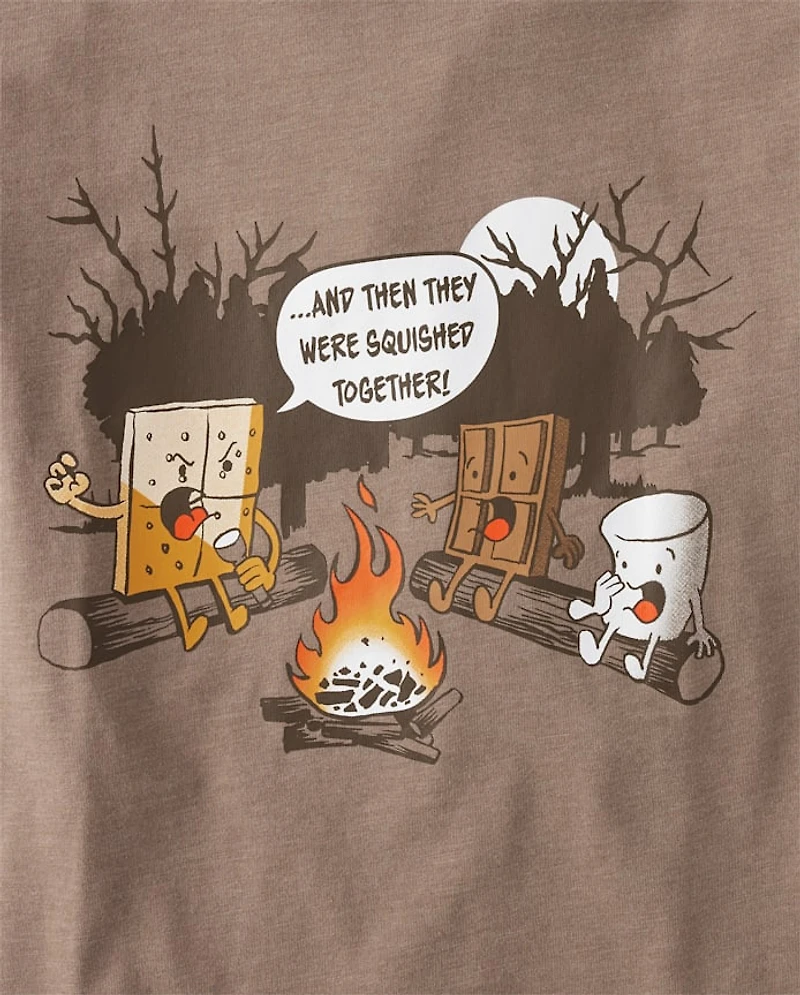 T-shirt graphique Camping Smores pour garçon