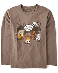 Boys Camping Smores Graphic Tee