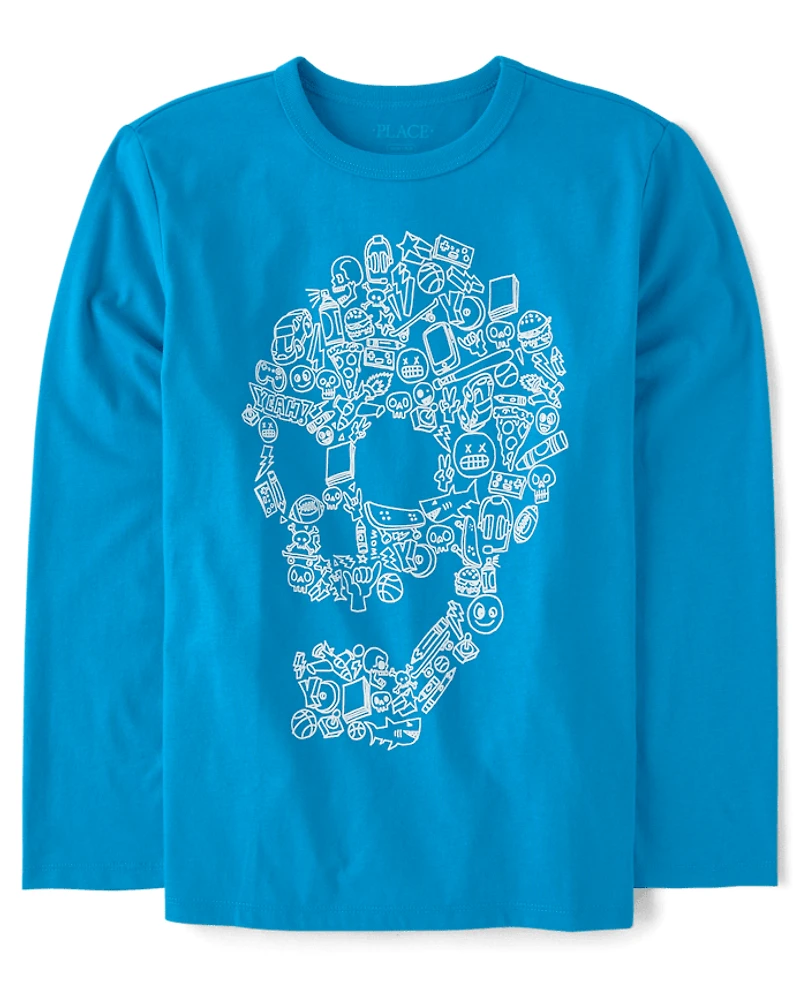 Boys Icon Skull Graphic Tee