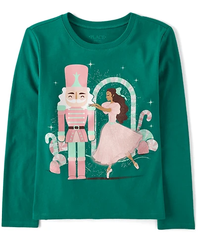 Girls Christmas Nutcracker Graphic Tee